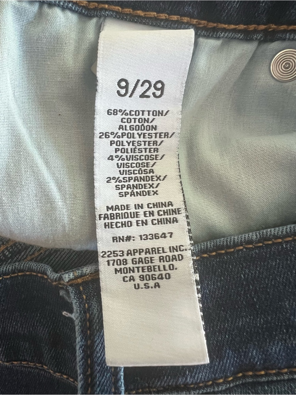 REgeneration by Celebrity Pink Hydro Skinny Jeans High Rise Dark Wash Size 9/29 - Picture 5 of 6